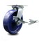Service Caster 8 Inch Solid Poly Caster with Roller Bearing and Brake/Swivel Lock SCC SCC-35S820-SPUR-SLB-BSL - alternate 1